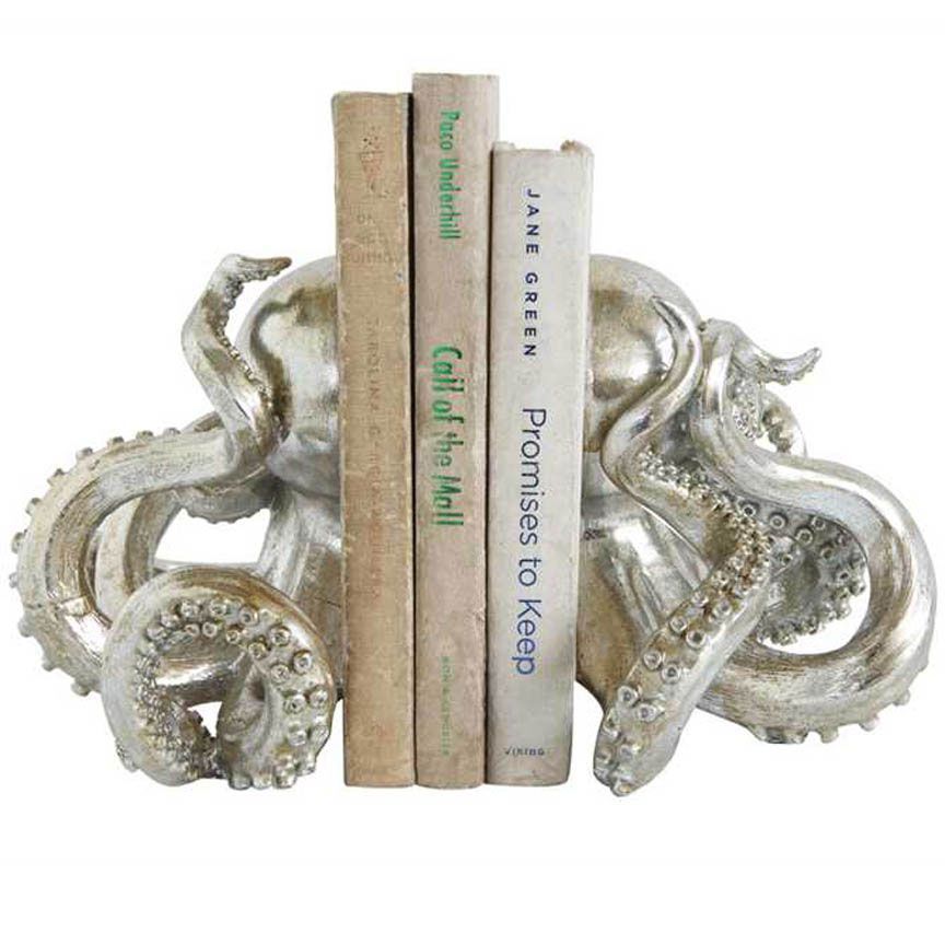 Octopus Bookends (Set-2)-Iron Accents