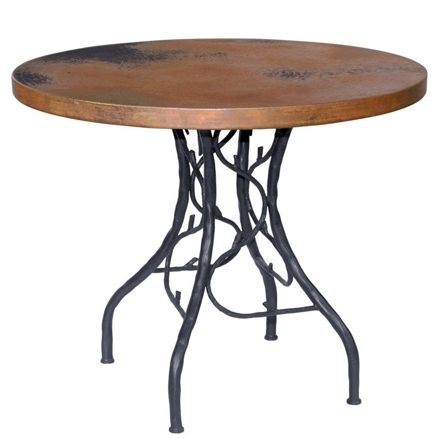 Hand Forged Wrought Iron Bar Table/Base for 30 Top - Corbin - Iron Accents