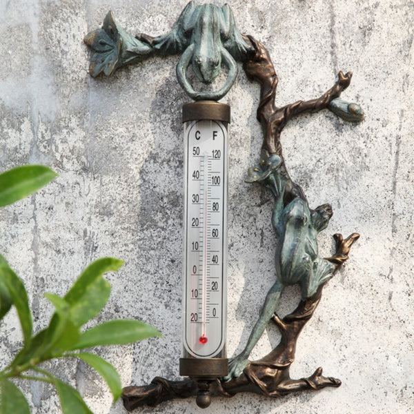 Outside temperature thermometer, Crete available as Framed Prints