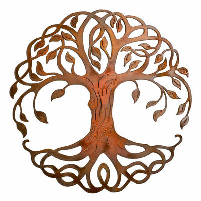 Tree of Life Metal Wall Art - Roots - Iron Accents