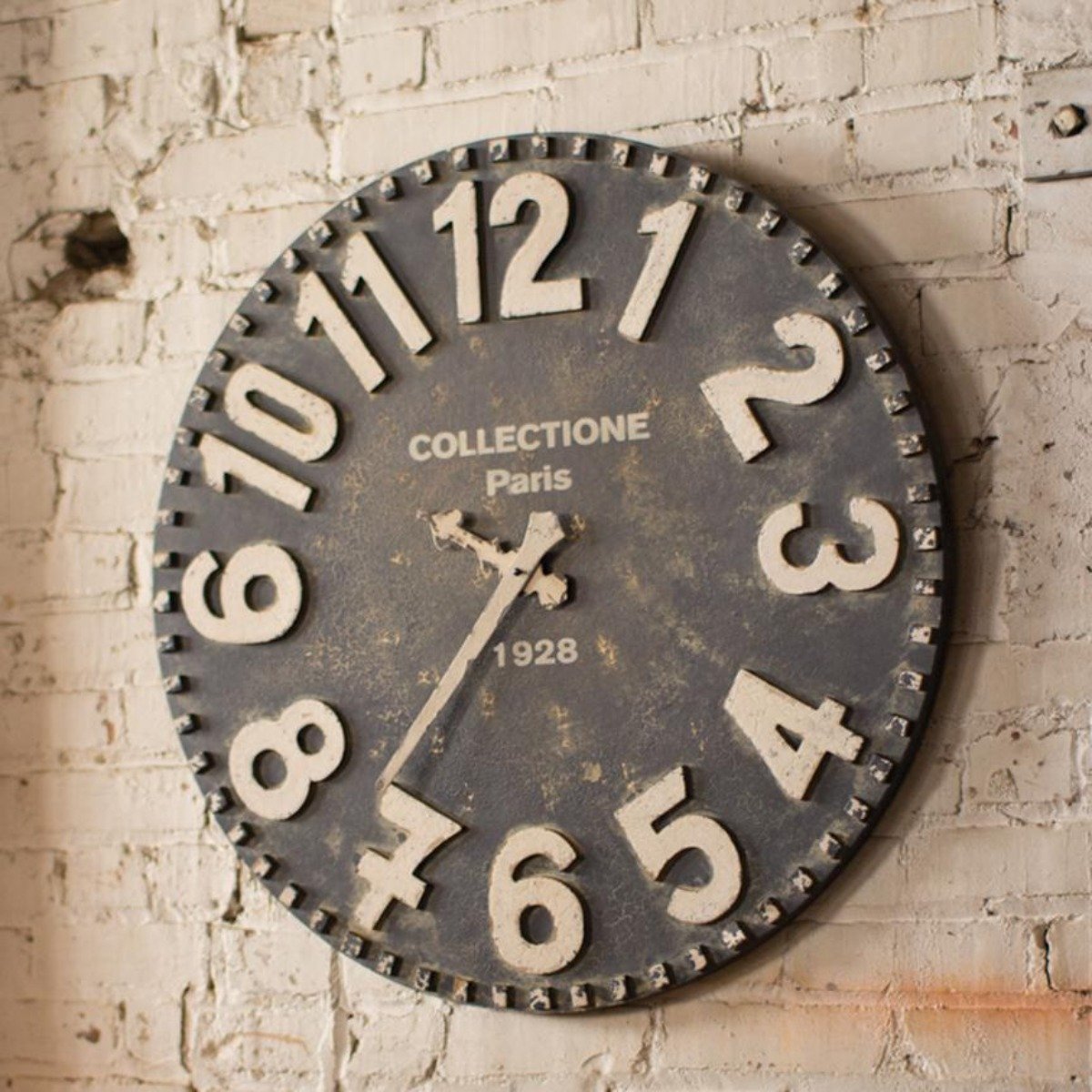 Iron Large Vintage Wall Clock, for Home Decor at best price in