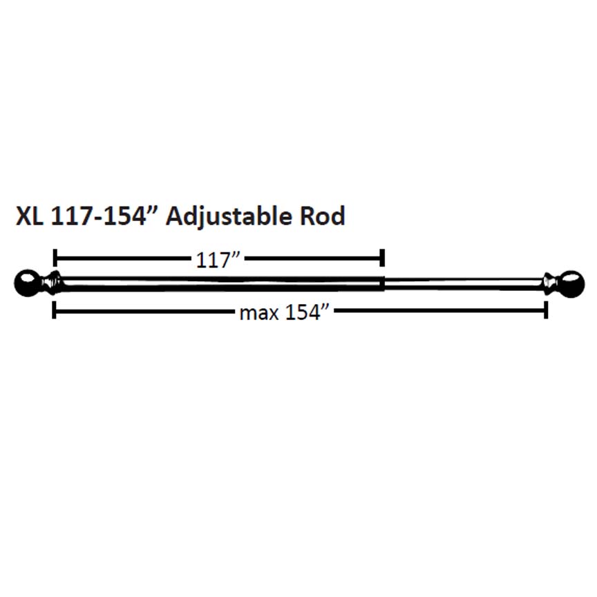 Telescoping Swing Arm Drapery Rod - Iron Accents